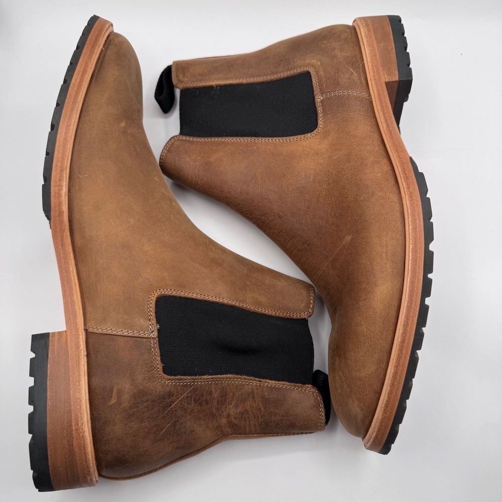 Nisolo Marco Everyday Chelsea Leather Men's 11.5 Pull-On Boots Brown All Weather - Picture 4 of 7